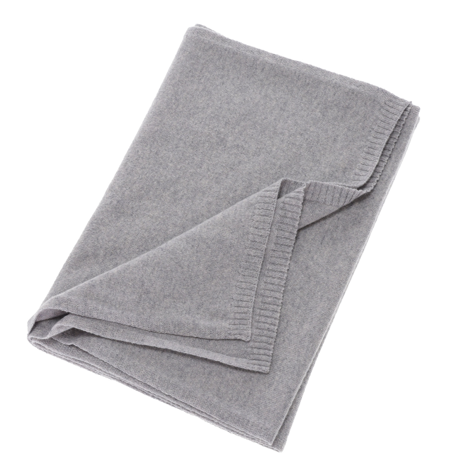 Woman's winter scarf, gray, merino wool with cashmere, Irenia
