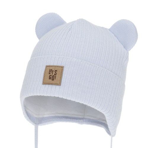 Boy's spring/autumn hat, light blue, earflap Dewin
