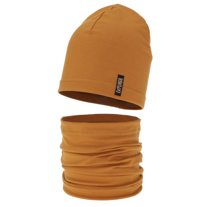 Boy's spring/ autumn set: hat and tube scarf honey Hobart