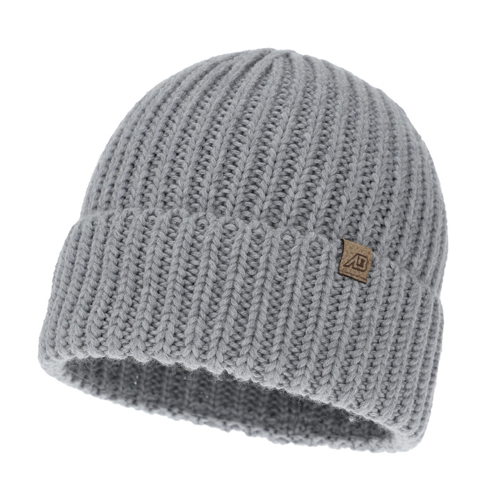 Men's winter hat grey 100% extra fine merino wool Berno