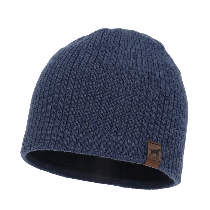 Men's winter hat blue merino wool Bird