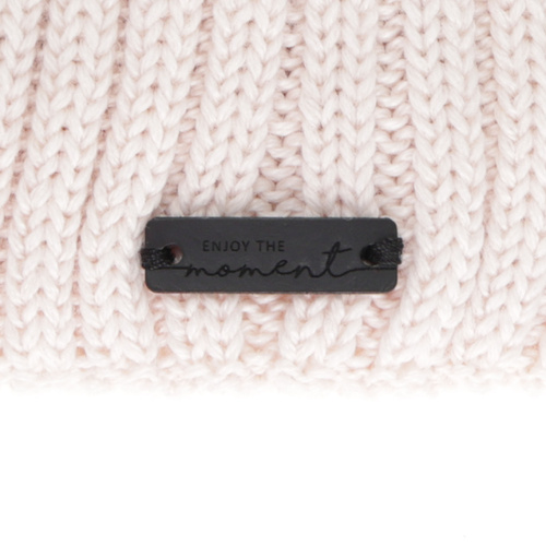 Woman's winter hat, pink, with merino wool, Soletta