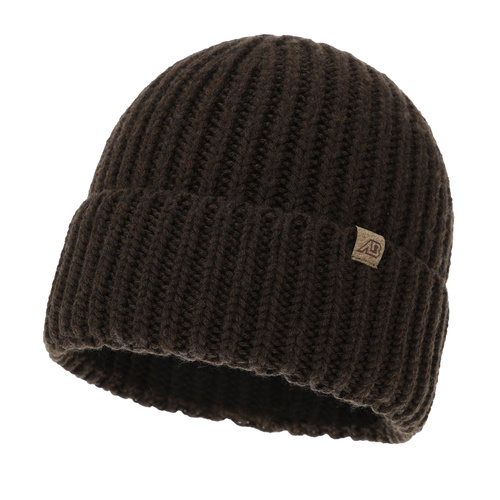 Men's winter hat brown 100% extra fine merino wool Berno
