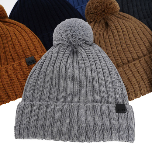 Mens winter hat khaki merino wool Korynt