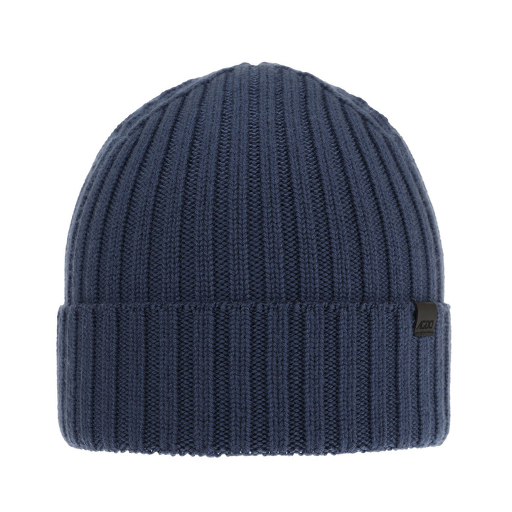 Men's winter hat blue Nathan 100% Extra Fine Merino Wool