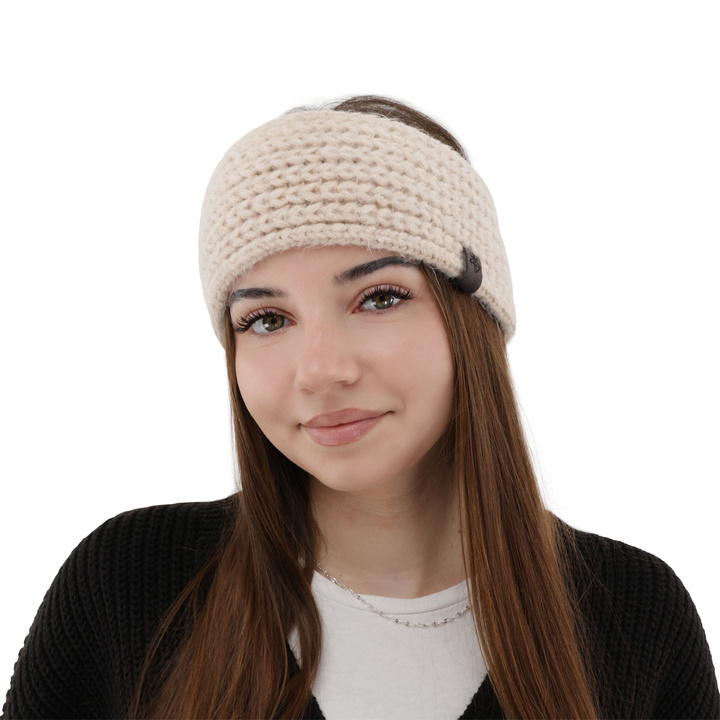 Woman's winter headband beige Alexis