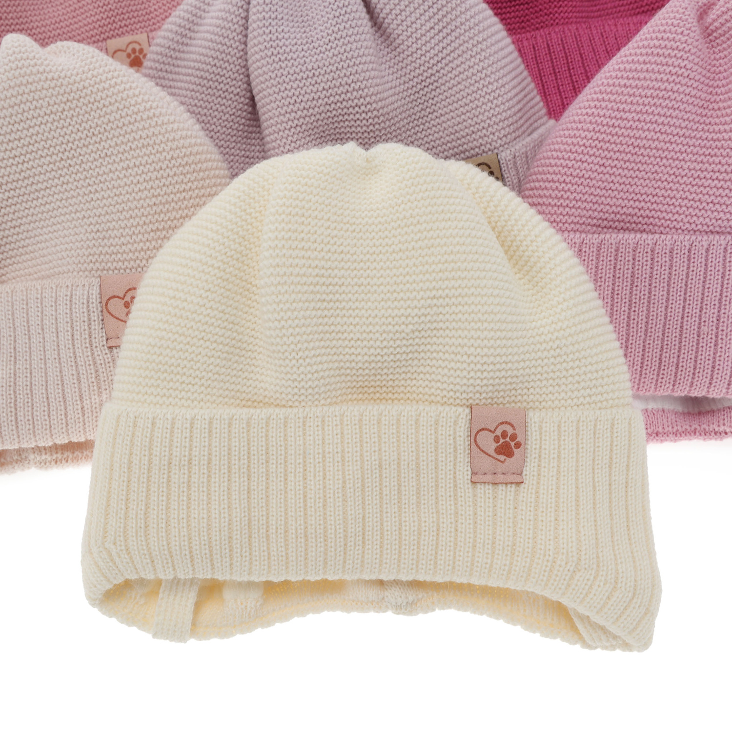 Girl's winter hat violet with merino wool Dari
