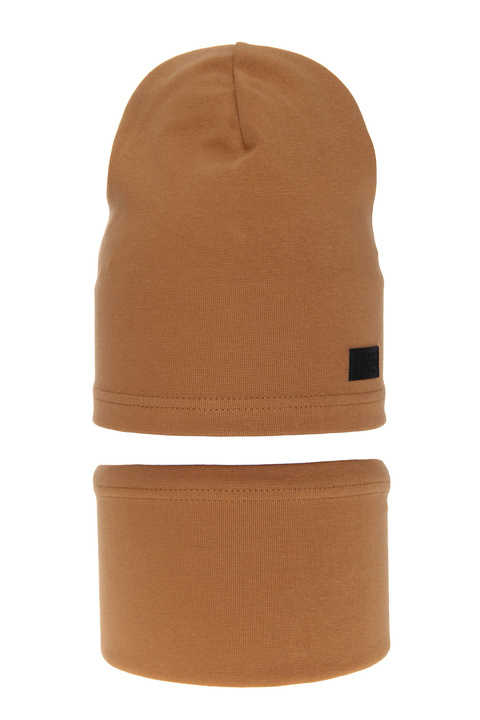 Boy's spring/ autumn set: hat and tube scarf camel Frizi