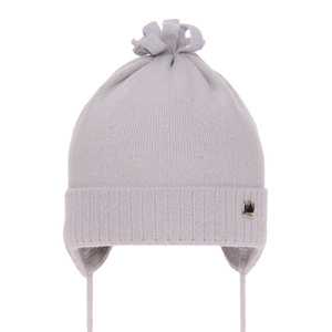 Girl's spring/ autumn hat grey Oliwka with ears