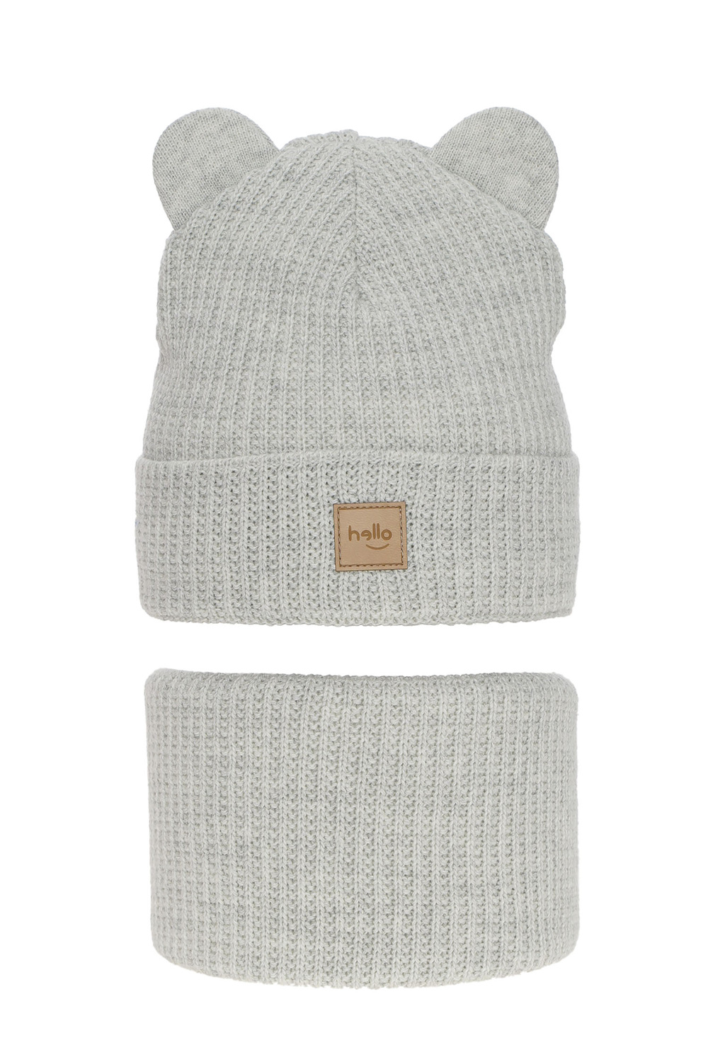 Girl's winter set: hat and tube scarf grey Harper