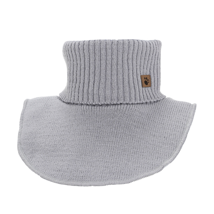 Boy's neck warmer (with lining), winter, light gray, Lamor