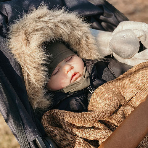 Boy's spring/ autumn set: hat and tube scarf khaki Hazel