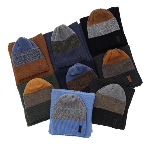 Boy's winter set: hat and scarf navy blue Sonik