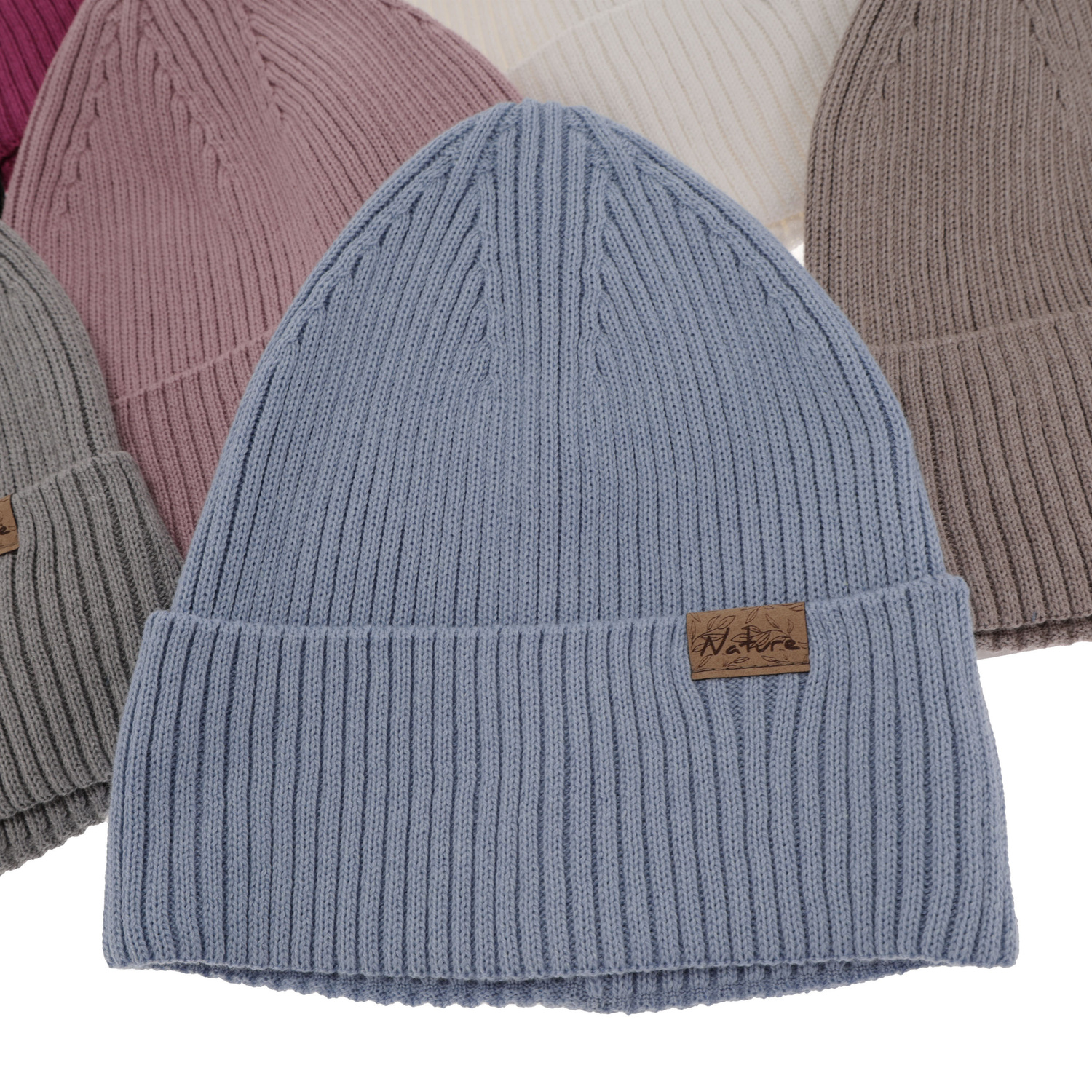 Woman's spring and winter hat, with cotton, beige Messina