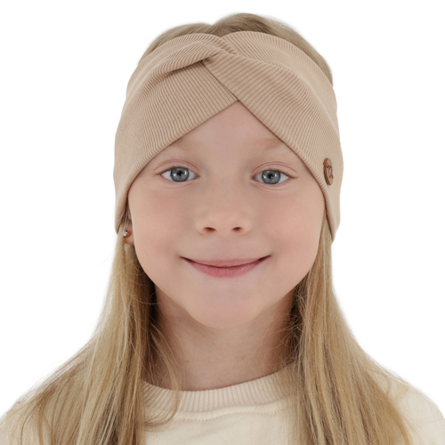 Girl's spring/ autumn headband, burgundy, cotton, Kasjana