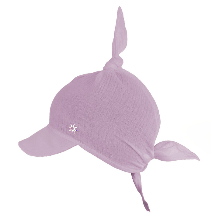 Muslin summer sun cap for girl violet Sunny