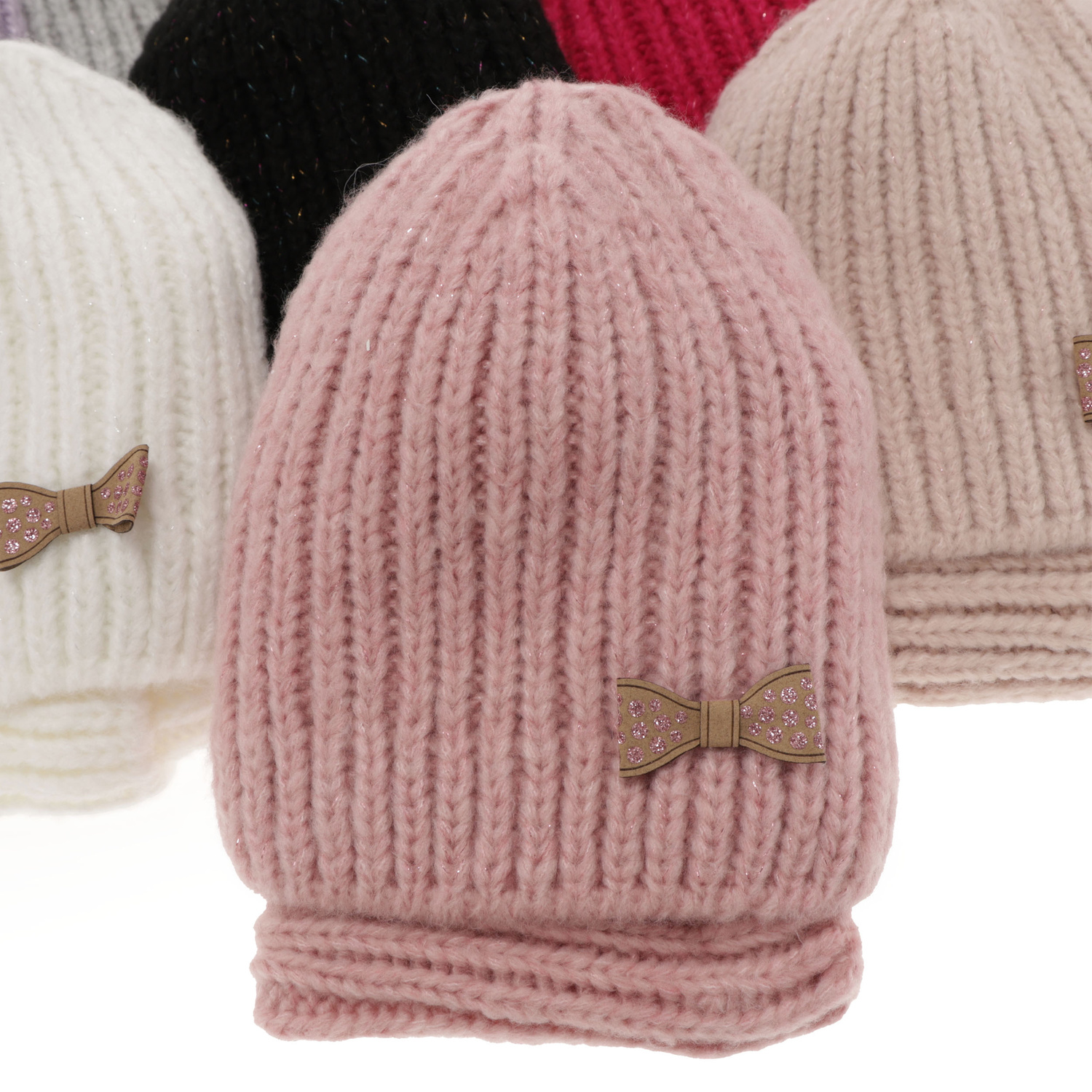 Girl's winter set: hat and tube scarf pink Ingrid