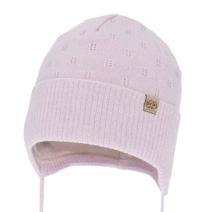 Girl's spring/ autumn hat, purple, with ears, Froya