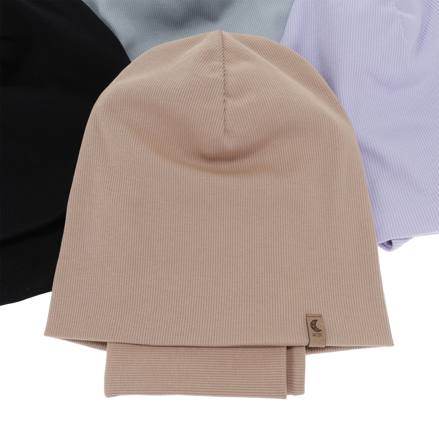 Girl's spring, autumn set: hat and tube scarf, cream, cotton, Bravura