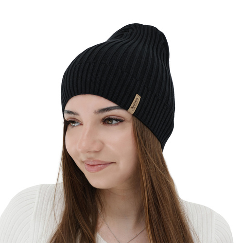 Woman's spring, autumn hat, with cotton, camel, Mirona