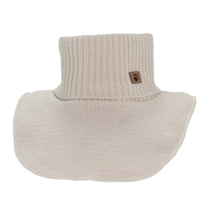 Boy's winter neck warmer, beige, with lining, Lamor