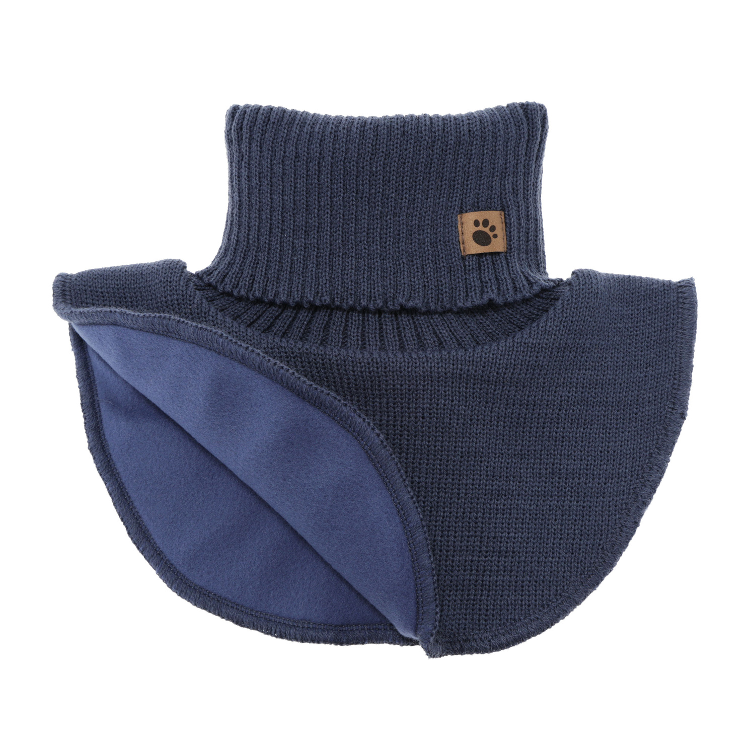 Boy's winter neck warmer with lining, dark gray, Lamor