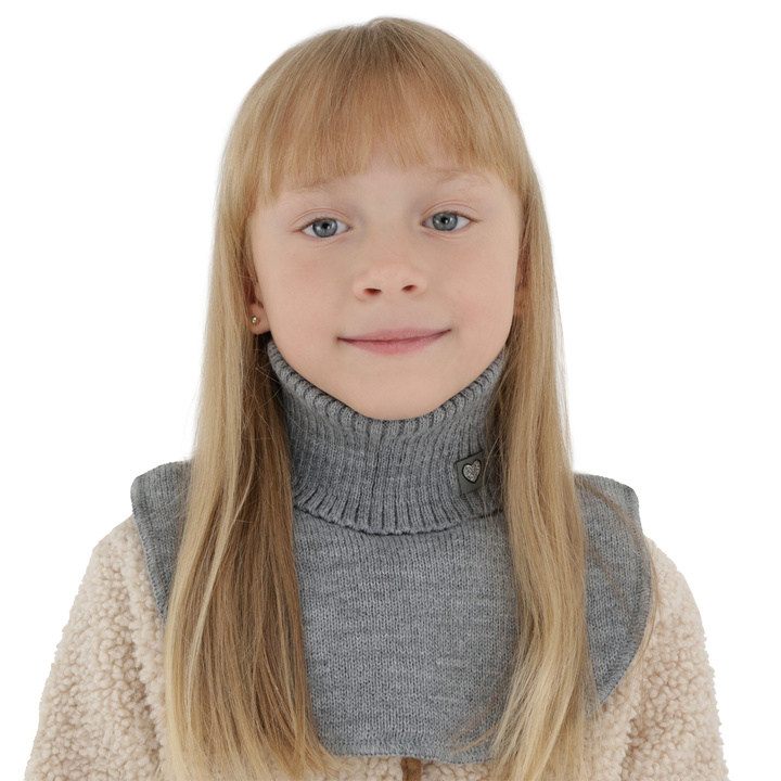 Girl's winter neckwarmer grey Rafa