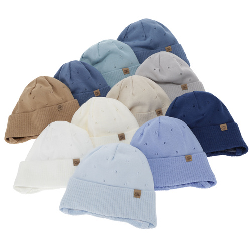 Boy's spring/autumn hat, blue, with ears, Leif