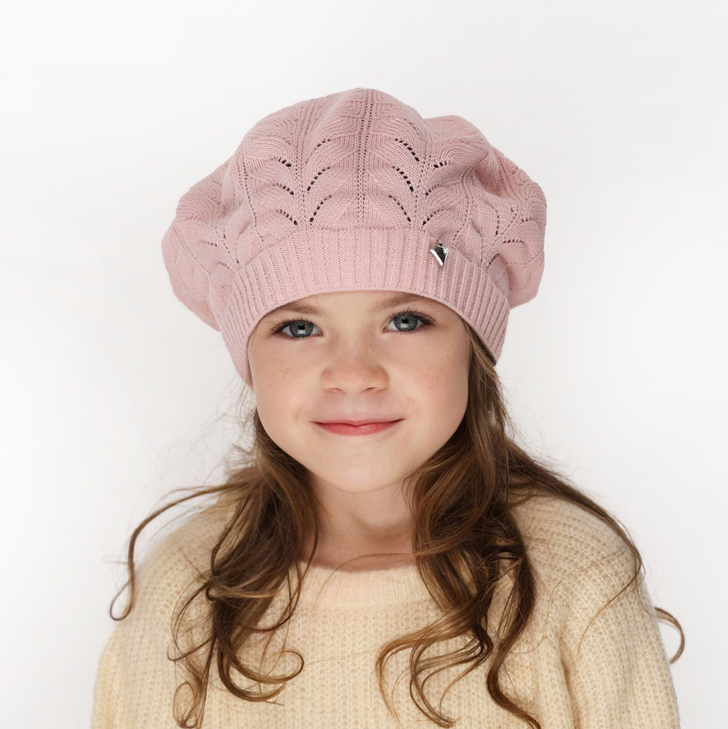 Girl's spring/ autumn beret beige Alper