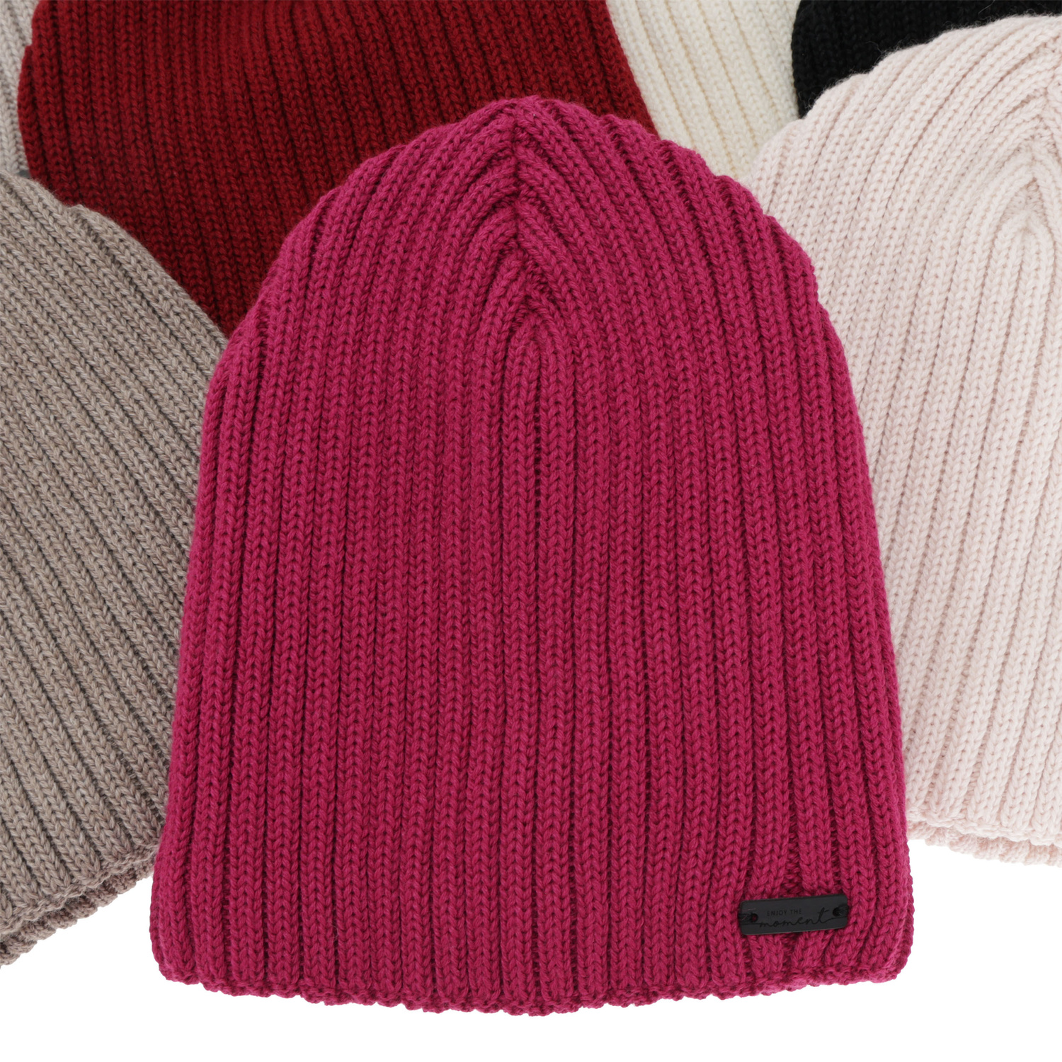 Woman's winter hat, dark beige, with merino wool, Soletta