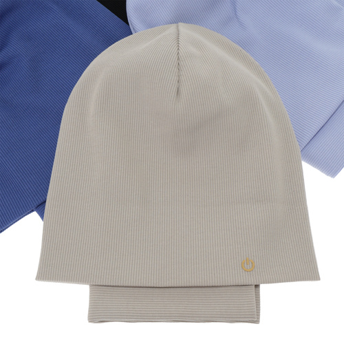 Boy's spring, autumn set: hat and tube scarf, black, cotton, Desider