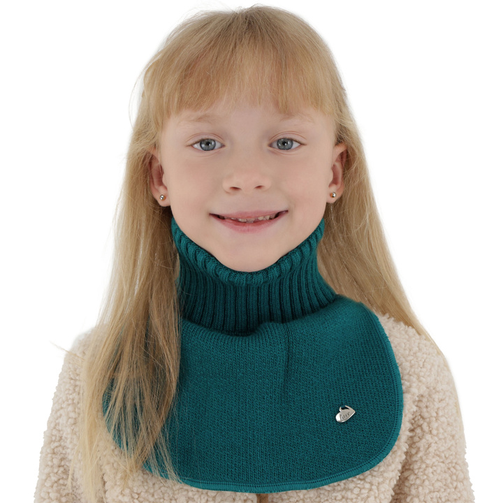 Girl's winter tube scarf green Pixi