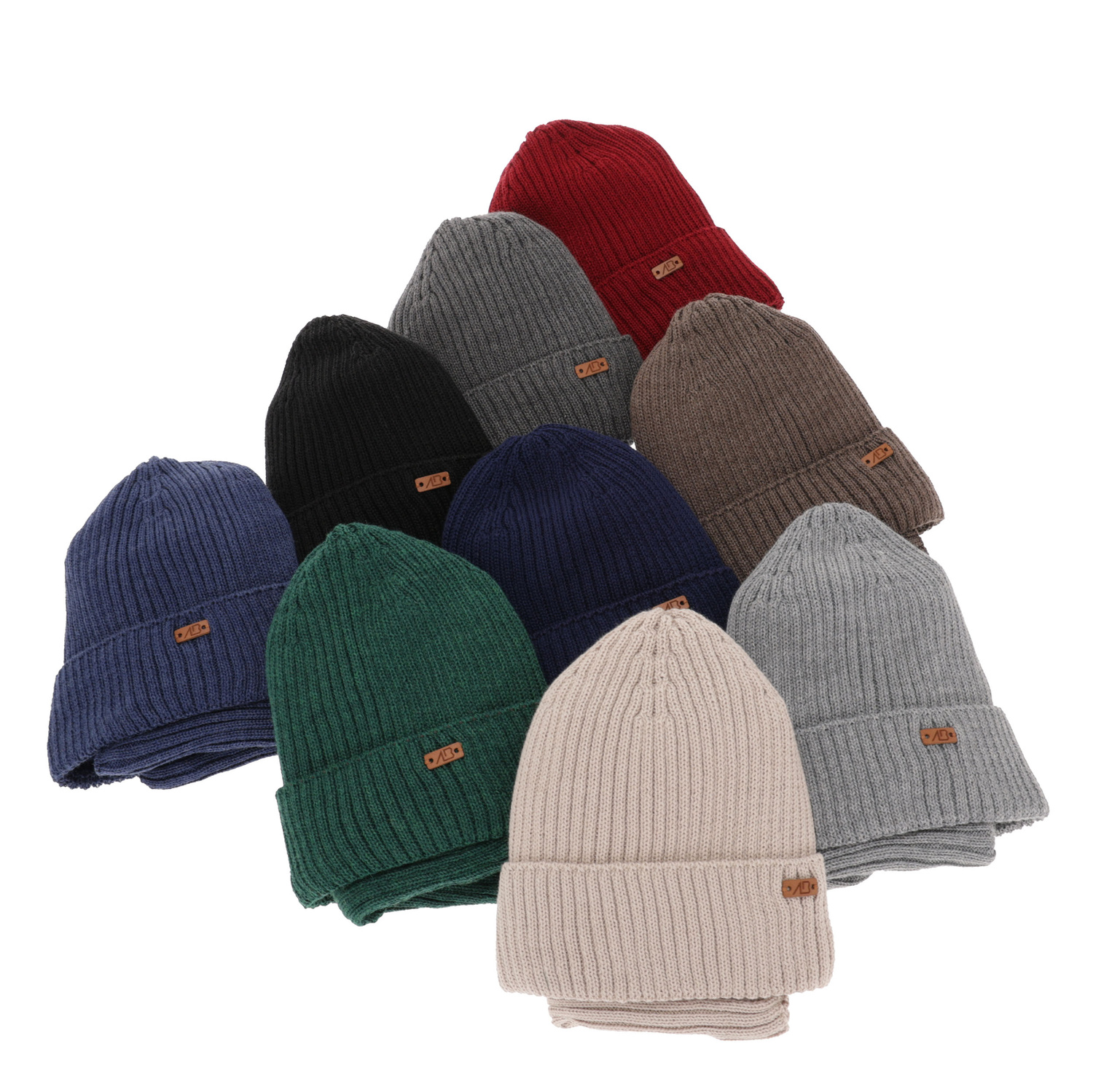 Boy's winter set: hat and tube scarf grey merino wool Palermo