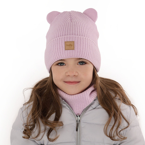 Girl's winter set: hat and tube scarf grey Harper