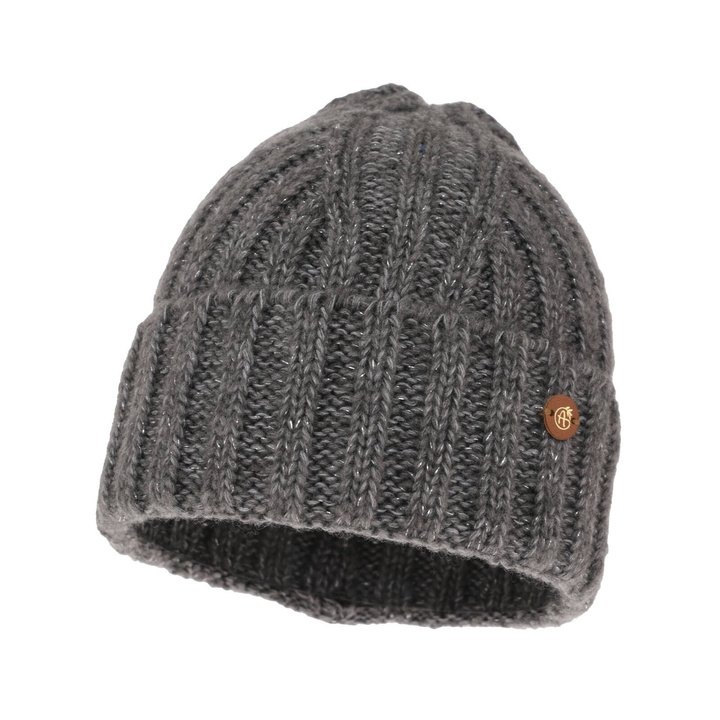 Woman's winter hat grey merino wool Pamira