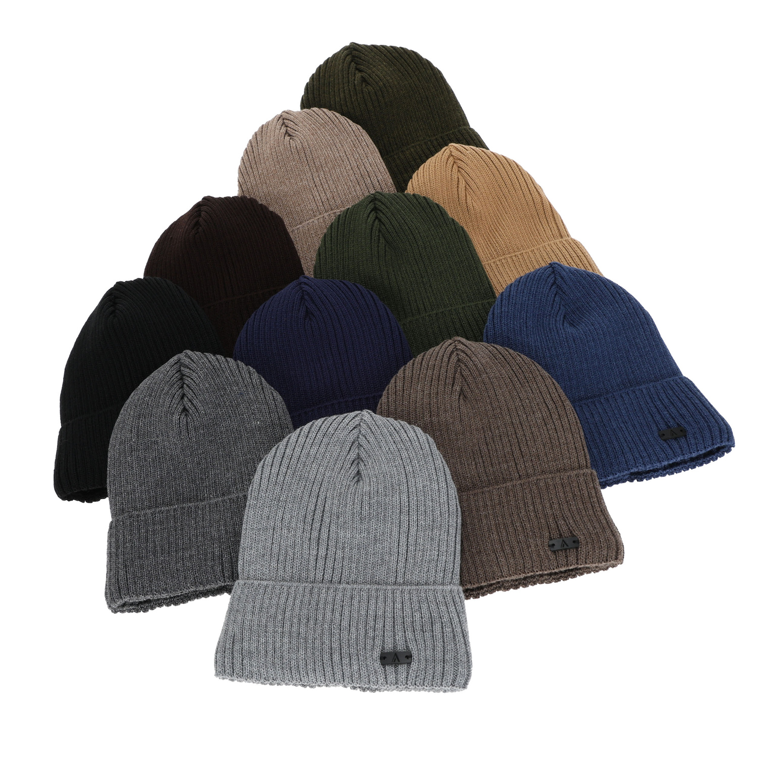 Men's winter hat, khaki, with merino wool, Jeffrey