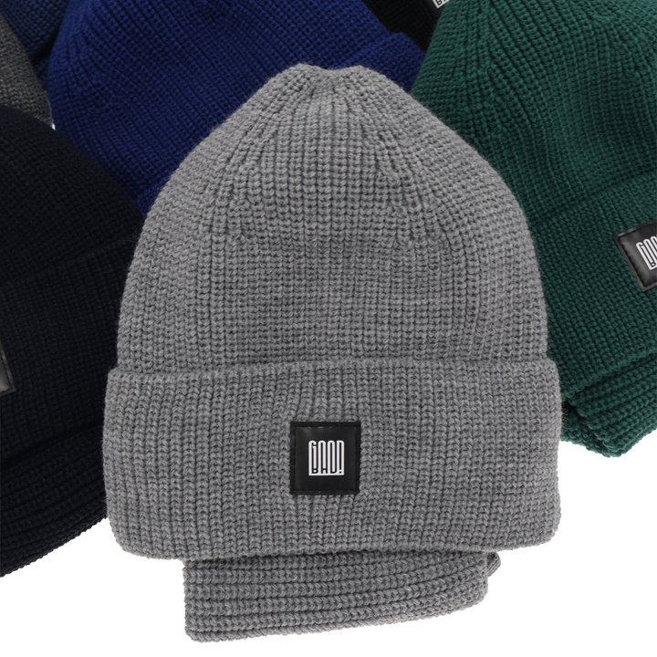 Boy's winter set: hat and tube scarf khaki Amadeo