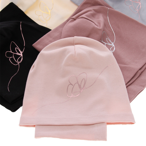 Girl's spring/ autumn set: hat and tube scarf pink Jula