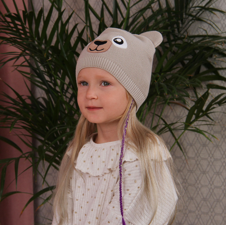 Girl's spring/ autumn hat pink Walentyna