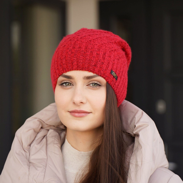 Woman's winter hat made of honey merino wool Misha