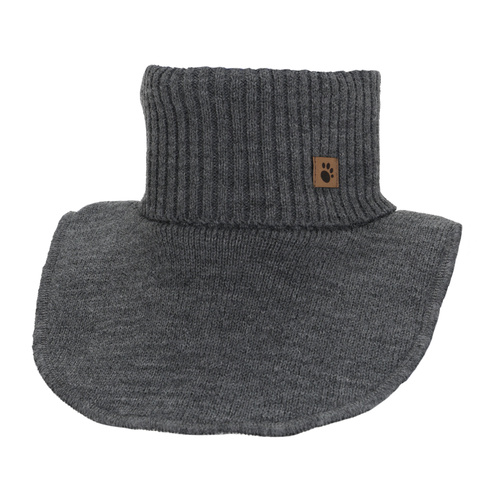 Boy's winter neck warmer with lining, dark gray, Lamor