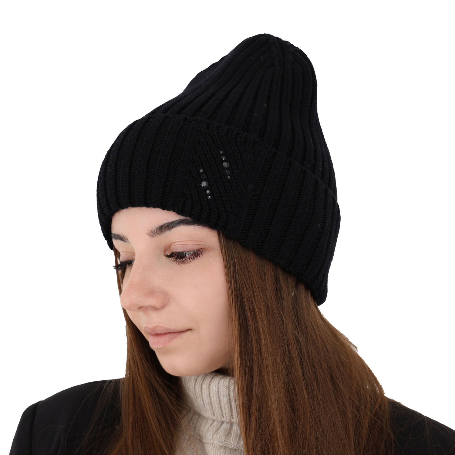 Woman's winter hat pink Ariga 100% extra fine merino wool