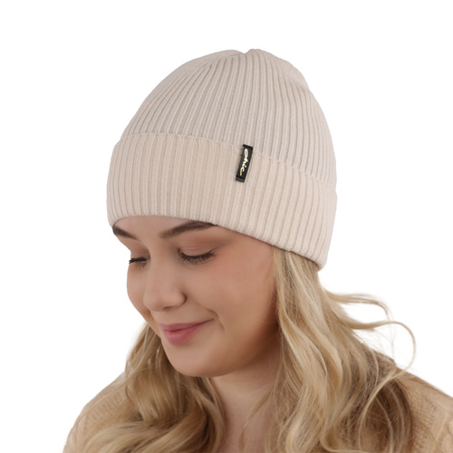 Woman's winter hat pink Megan 100% extra fine merino wool