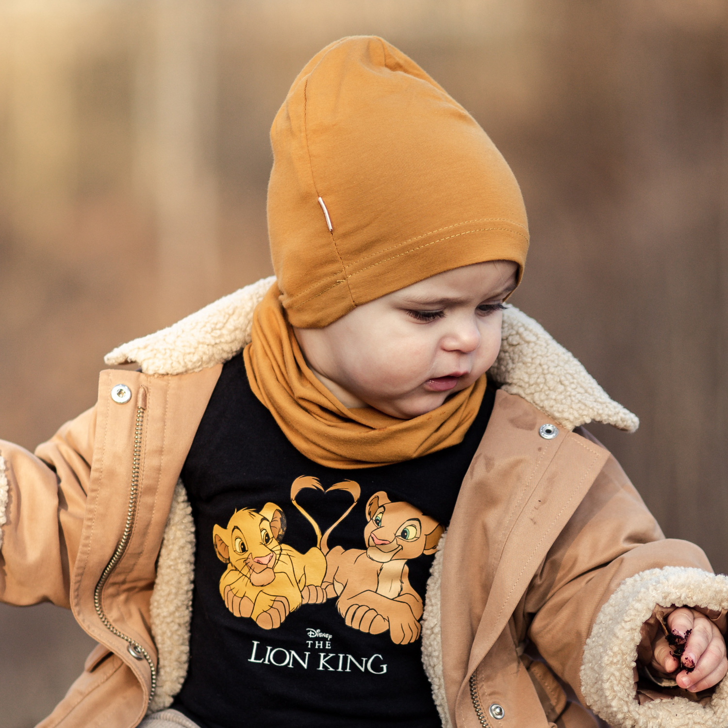 Girl's spring/ autumn set: hat and tube scarf black Hazelka