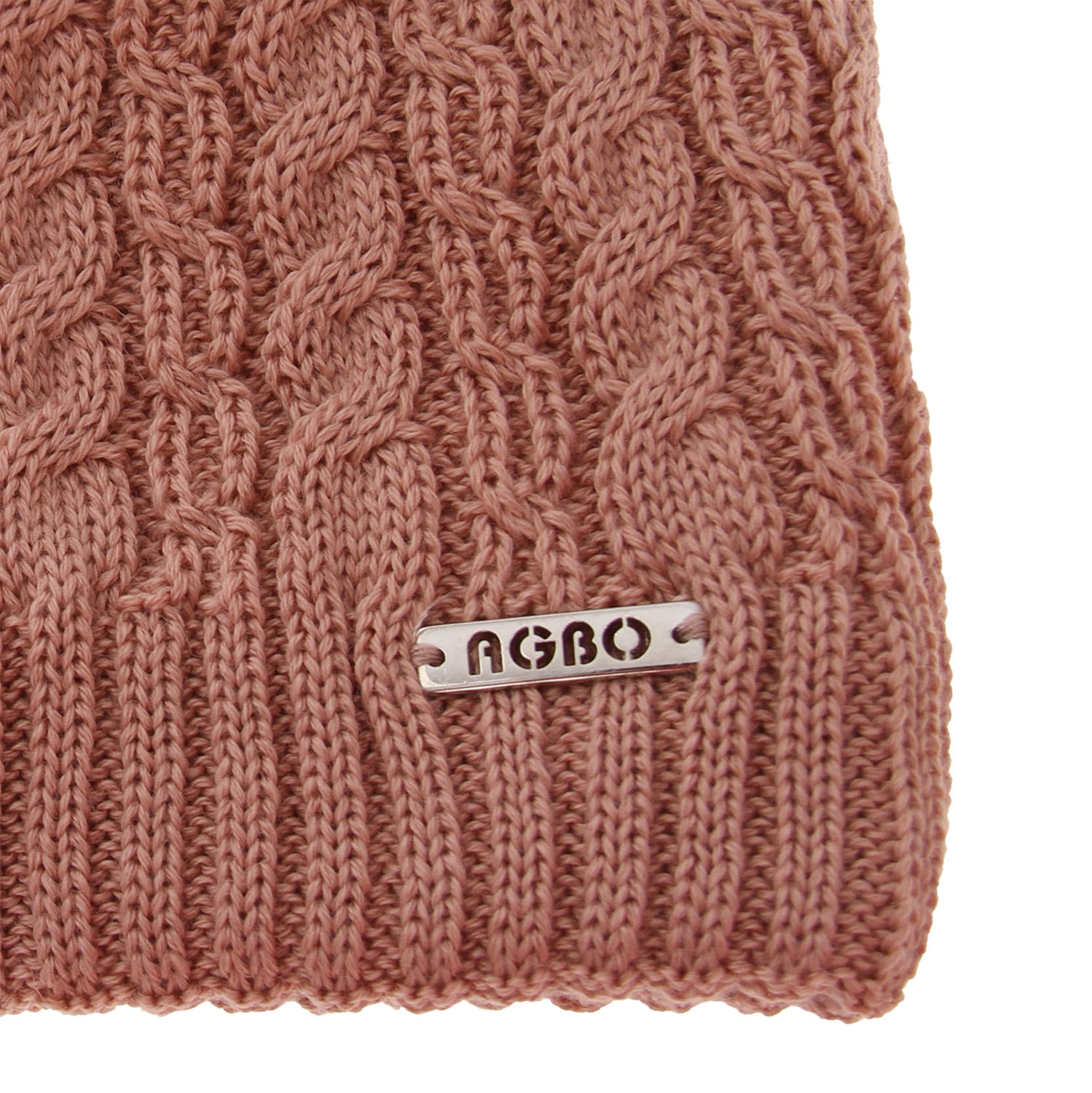 Woman's winter hat pink merino wool Satina