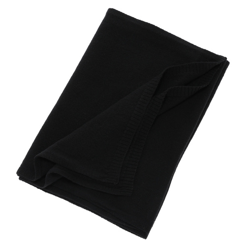 Woman's winter scarf, black, merino wool with cashmere, Irenia