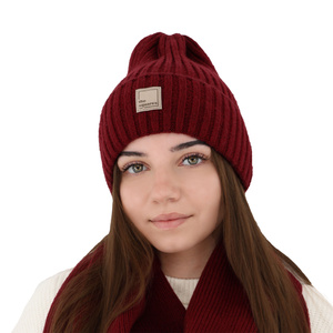 Woman's winter hat grey merino wool Benedetta
