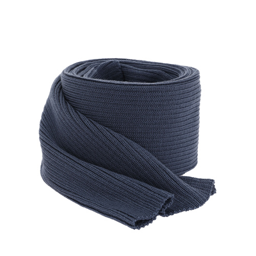 Men's winter scarf blue 100% extra fine merino wool Brayan