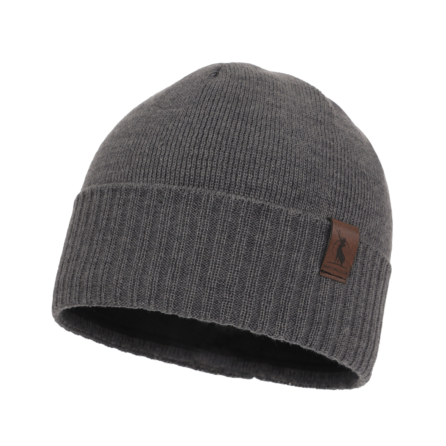 Men's winter hat, grey merino wool Hogan