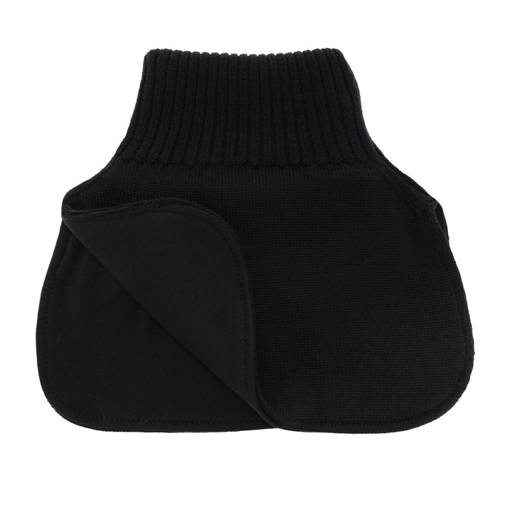 Girl's winter neck warmer, black, 100% merino wool, Felice